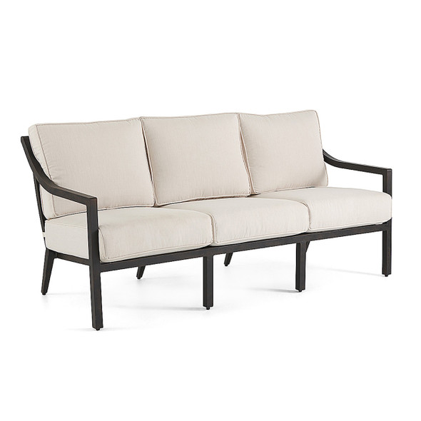Hill Country Aged Bronze Aluminum with Cast Pumice Cushions 3 Piece Sofa Group + 48 x 28 in. Coffee Table Hill Country Aged Bronze Aluminum with Cast Pumice Cushions 3 Piece Sofa Group + 48 x 28 in. Coffee Table