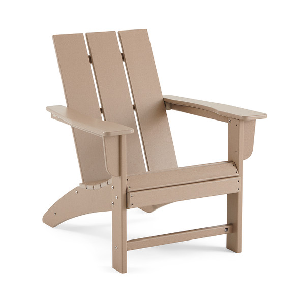 Modern 5 Piece Set XL Adirondack Chair Chat Set + 48 in. D Sintered Fire Pit