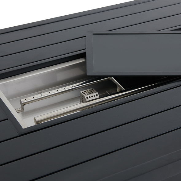 Slat Top 52 x 32 in. Aluminum LP Gas Fire Pit Table