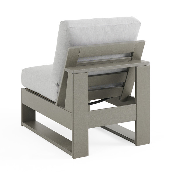 Montauk Polymer with Cushions Armless Club Chair