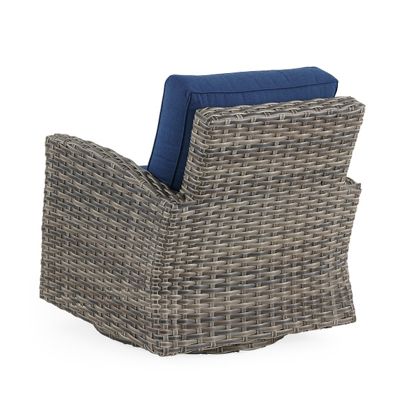 Sonoma Husk Outdoor Wicker with Cushions Swivel Glider Club Chair