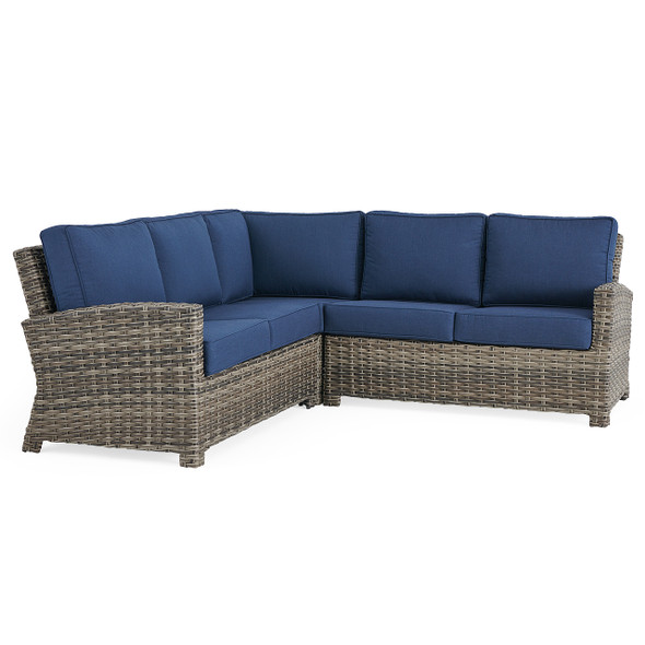 Sonoma Husk Outdoor Wicker with Cushions 3 Piece Sectional Group