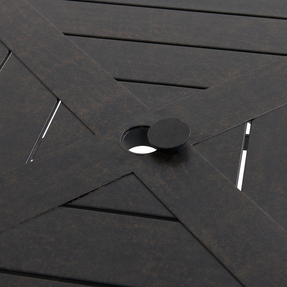 Key West Rustic Bronze Aluminum 66 in. Sq. Dining Table