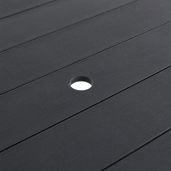 Nantucket Black Polymer 96 x 40 in. Dining Table