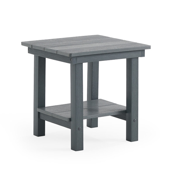 Sag Harbor Dark Grey Polymer 18 in. Sq. Side Table