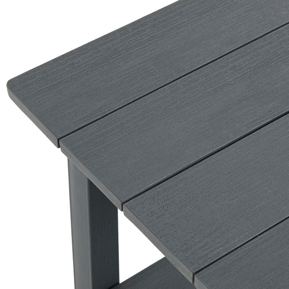 Sag Harbor Dark Grey Polymer 18 in. Sq. Side Table