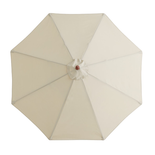 Sinta 9 FT. Eucalyptus Wood Market Umbrella