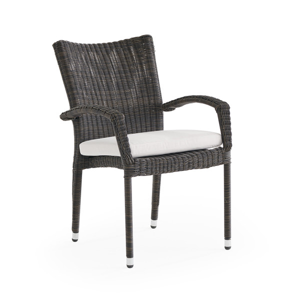 FAIRMONT ESPRESSO WOVEN STACKING DINING CHAIR