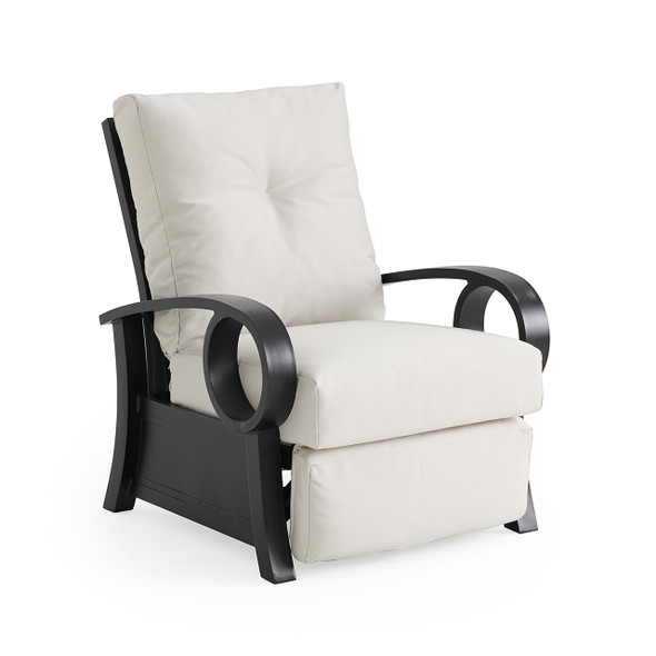 Eclipse Autumn Rust Aluminum and Pashmina Cloud Cushion Spring Club Recliner
