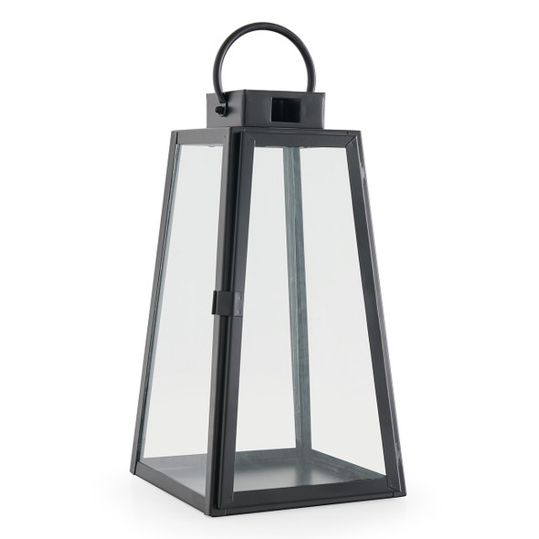 Tapered Prism Lantern, Iron - 17 in