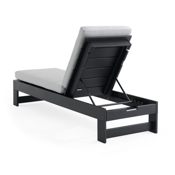 Montauk Polymer with Cushions Chaise Lounge