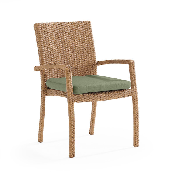 Sonoma Natural Outdoor Wicker with Cushions Dining Chair