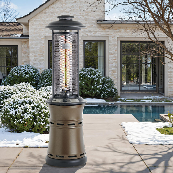 52 in. Inferno 36,000 BTU Gas Patio Heater, Hammertone Bronze