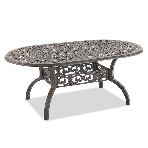 Milan Aged Bronze Cast Aluminum 72 x 42 in. Dining Table