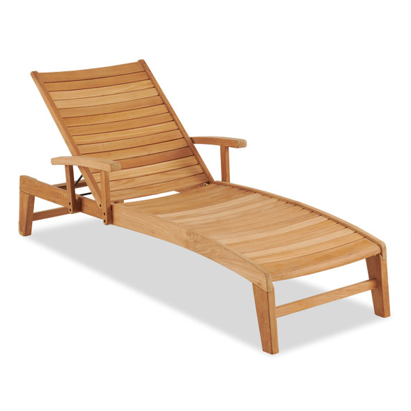 teak wood chaise