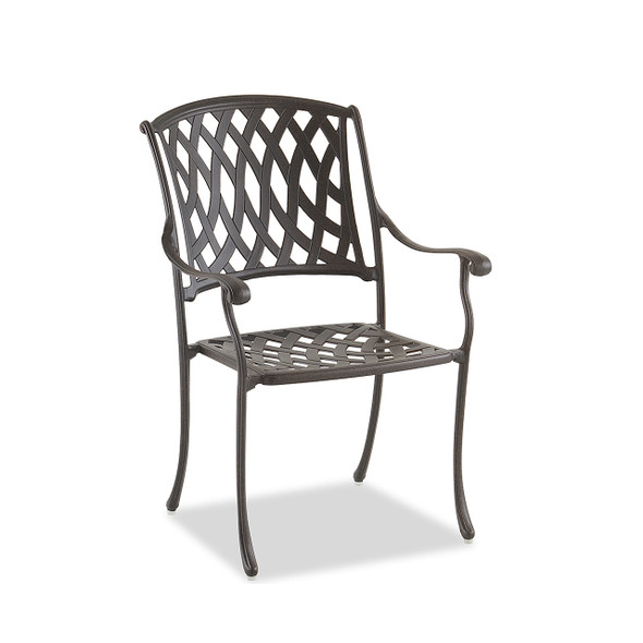 Tivoli Aged Bronze Cast Aluminum Dining Chair