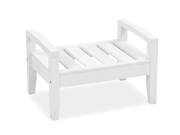 Santa Monica White Polymer Ottoman