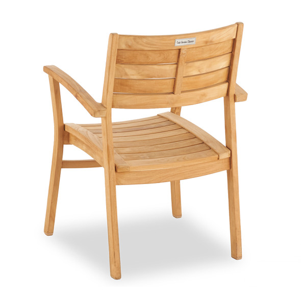 Warwick Natural Stain Solid Teak Stackable Dining Chair