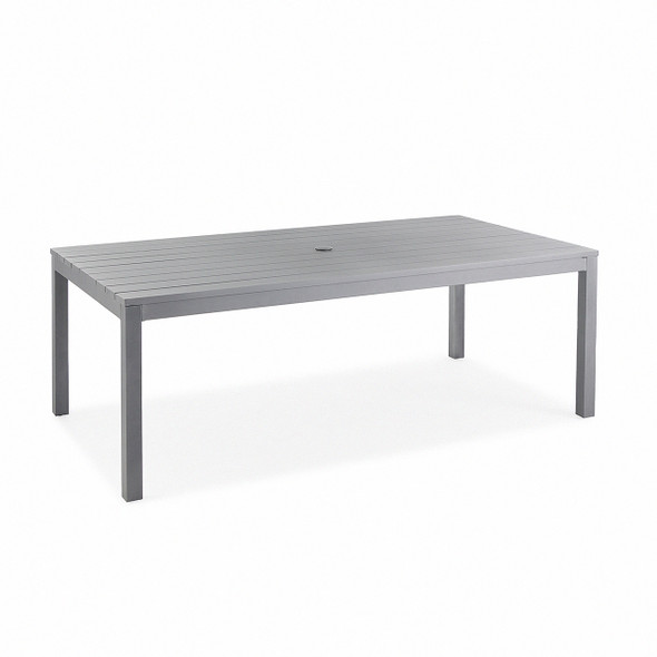 Soho Slate Grey Aluminum with Cushions 7 Piece Dining Set + 84 x 44 in. Table