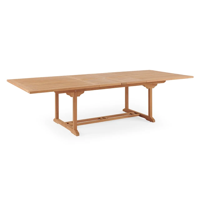 ダイニングテーブル BRISTOL DINING TABLE Bristol Teak 67-87 x 47 in. Rect. Extension Dining Table - Chair