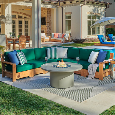 mikeneco 昭和レトロ★クッション付き高級ラタンチェア② castello-8pc-teak-sectional-