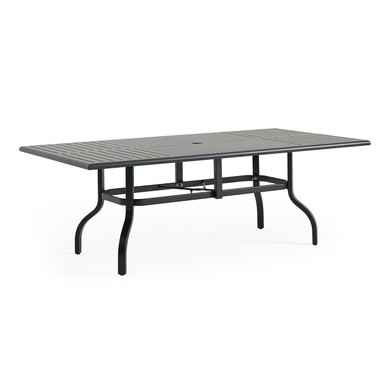 Siena Coal Aluminum 84 x 44 in. Dining Table - Chair King Backyard