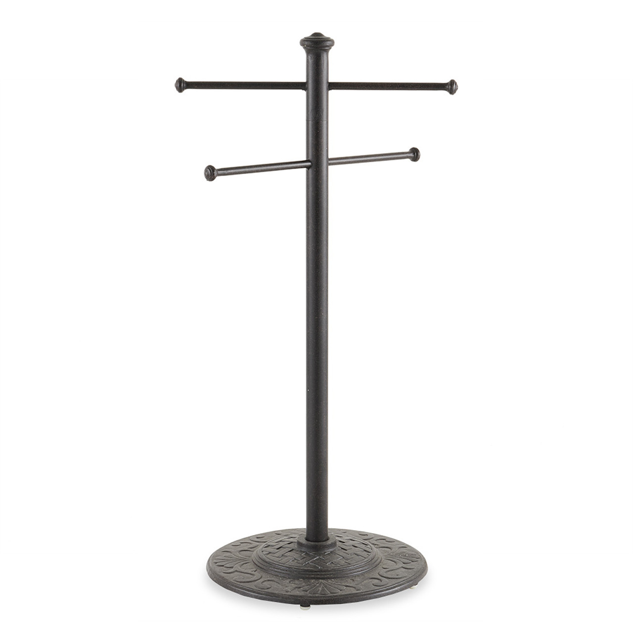 Milan Aged Bronze Cast Aluminum Towel Rack (Black)