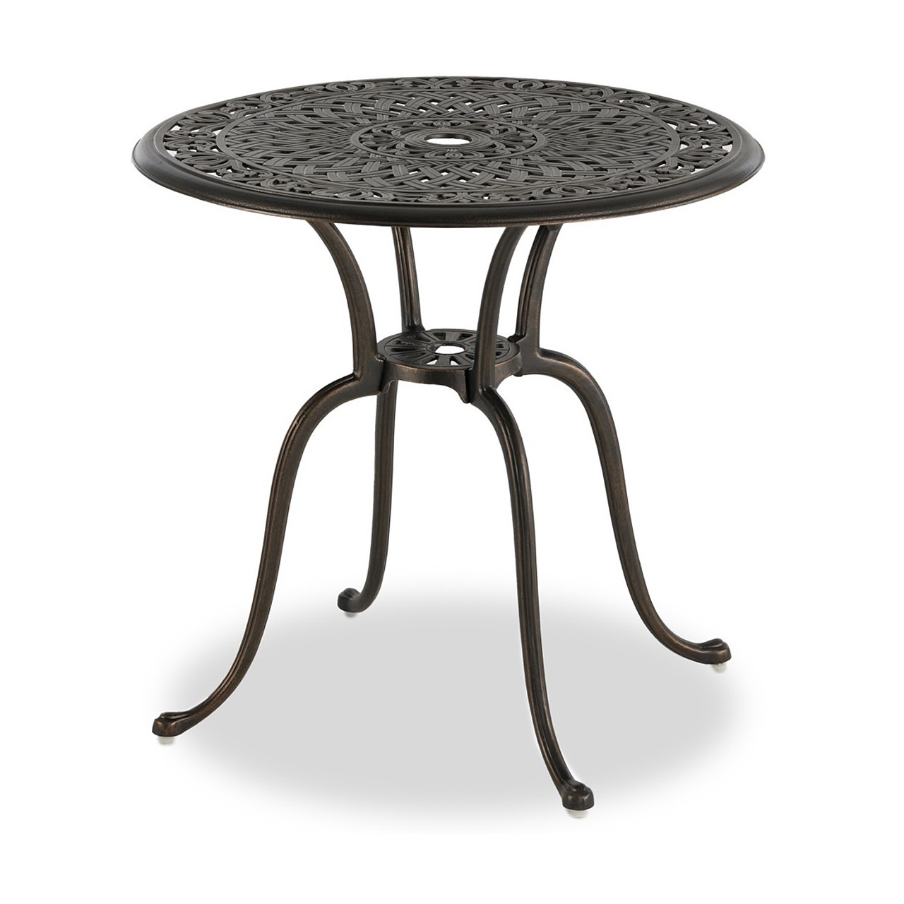 San Paulo Antique Onyx Cast Aluminum 28 in. D Bistro Table (Black Finish)