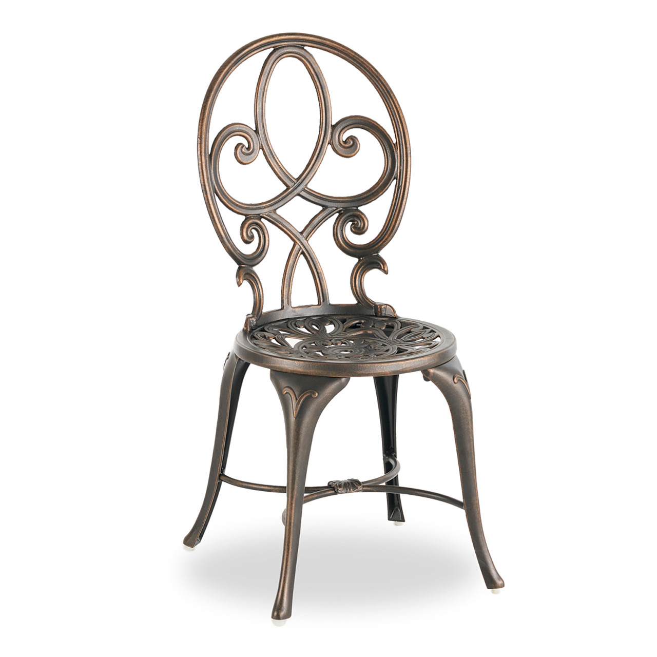 San Paulo Antique Onyx Cast Aluminum Bistro Chair (Black Finish)