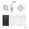 M3 Square Nut - DIN562 and DIN557 - 3D Printer Fasteners Canada M3 Square Nut - DIN562 and DIN557 - 3D Printer Fasteners Canada