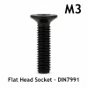 M3 FLAT Socket Head Cap Screw - Stainless Steel - DIN7991 - 3D Printer Fasteners M3 FLAT Socket Head Cap Screw - Stainless Steel - DIN7991 - 3D Printer Fasteners