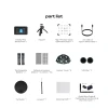 Creality Pika 3D scanner package contents with tripod, calibration board, batteries, markers, filters and turntable