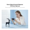 Creality Pika 3D scanner capturing a black decorative object without scanning spray