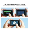 Creality Pika 3D scanner touchscreen controls for starting scans, changing settings and previewing models