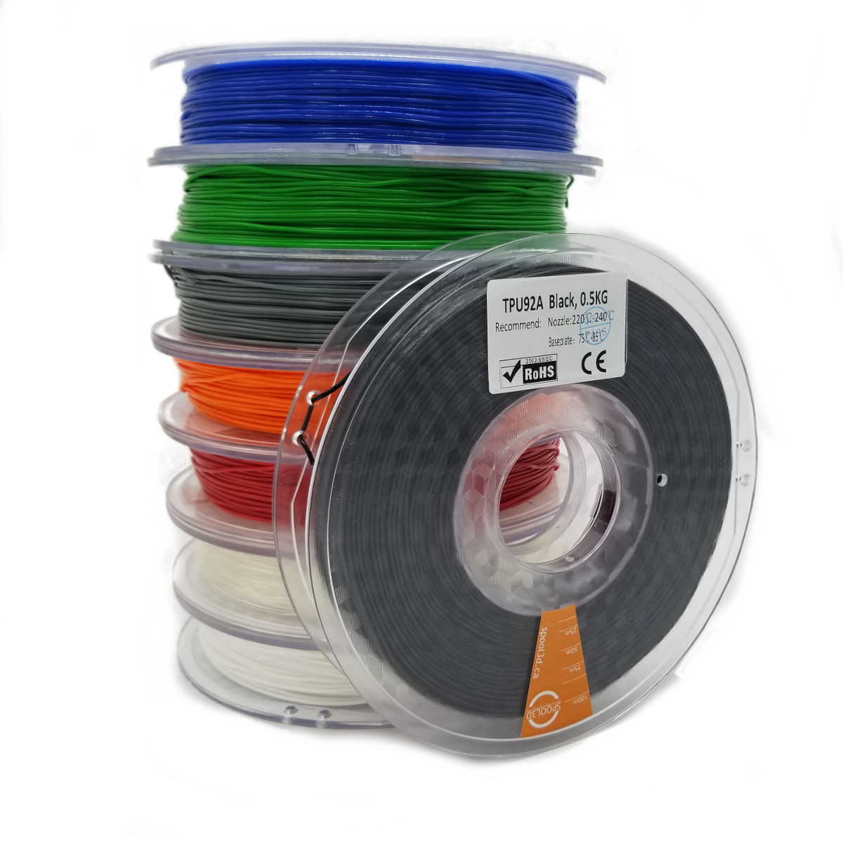 TPU 92A 3D Printer Filament Spool3D Canada
