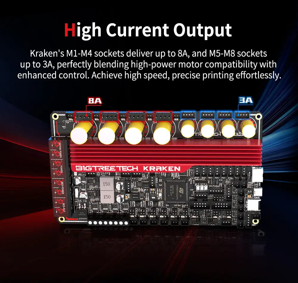 BIGTREETECH Kraken - High Current, 8-Axis Motherboard | Spool3D Canada