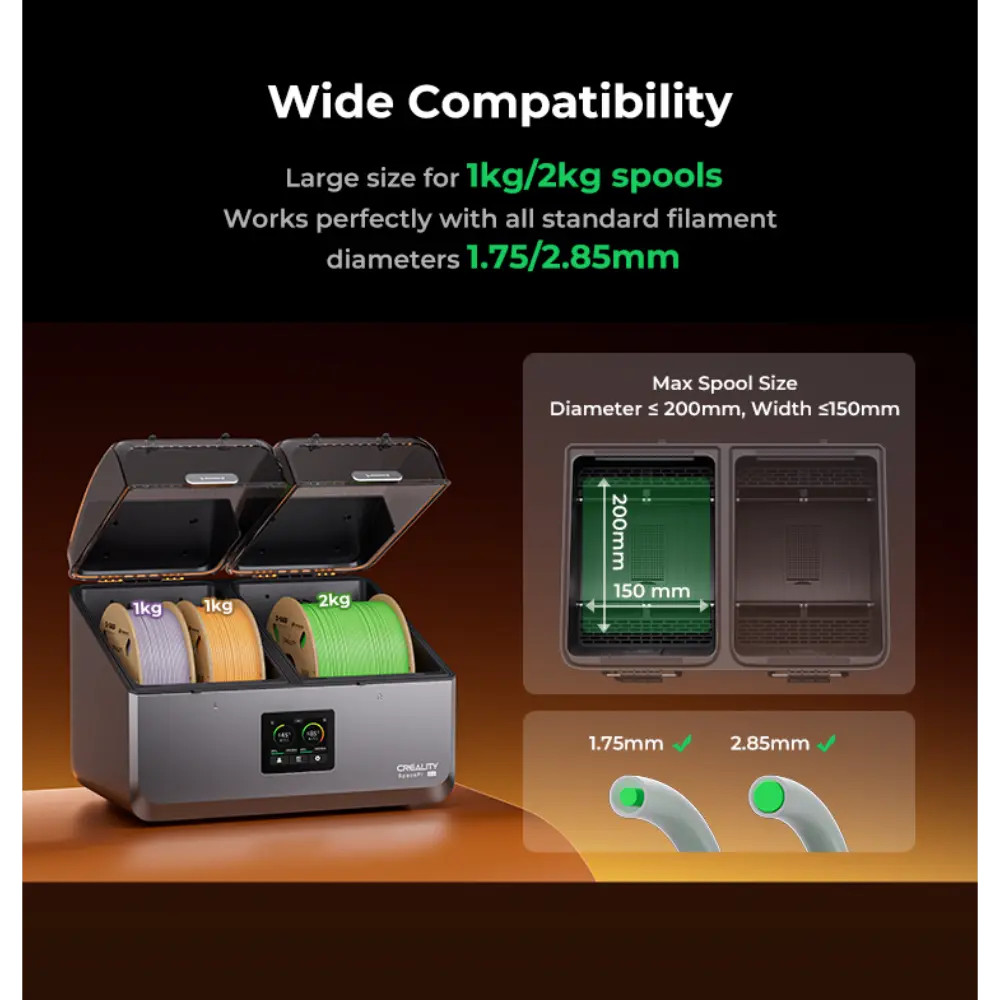 Creality Space Pi X4 Dryer | 4-Spool Filament Dry Box