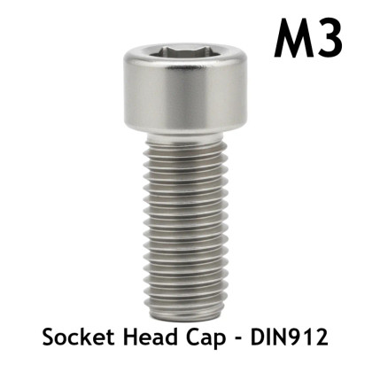 M3 Socket Head Cap Screw - Stainless Steel - 3D Printer Fasteners