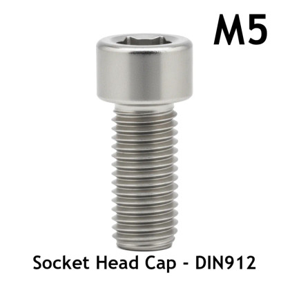 M5 Socket Head Cap Screw - DIN912 - Stainless Steel - 3D Printer Metric Fasteners