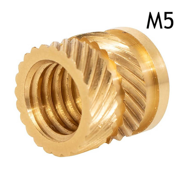 M5 x 7.1mm OD x 5mm long Heat Set Brass Threaded Insert - 3D Printing Canada