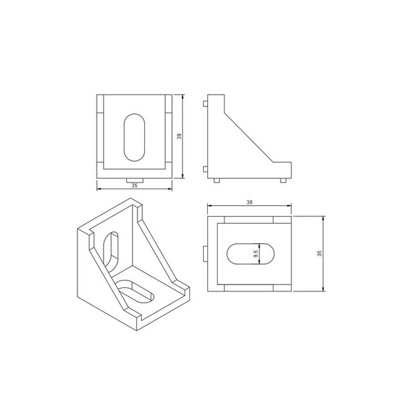 4040 Aluminum Corner Bracket - 3D Printing Canada
