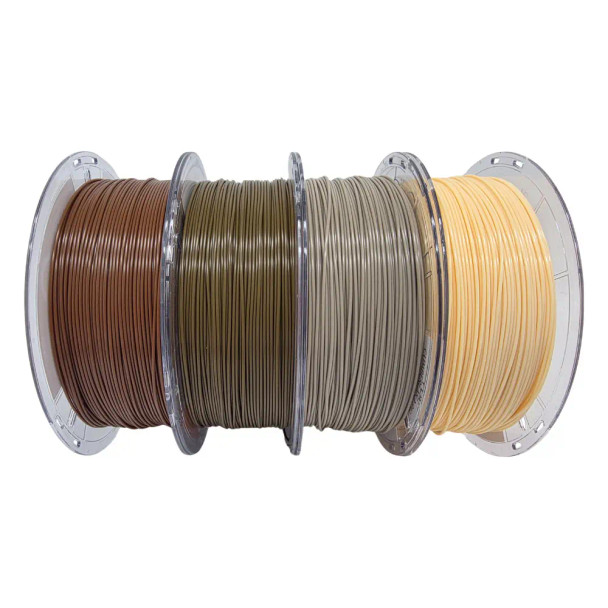 Spool3D PLA brown filament colour range 1.75mm 3D printer filament spools dark brown light brown beige comparison image