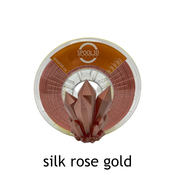 Spool3D Silk Rose Gold Filament - 1.75mm PLA 3D Printer Filament
