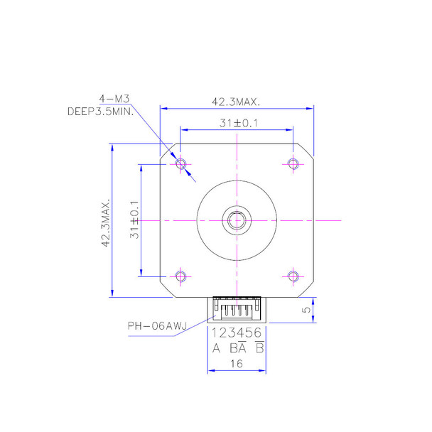 NEMA17 60mm 0.9 Degree Temperature Stepper Motor 3D Printer Spare Parts