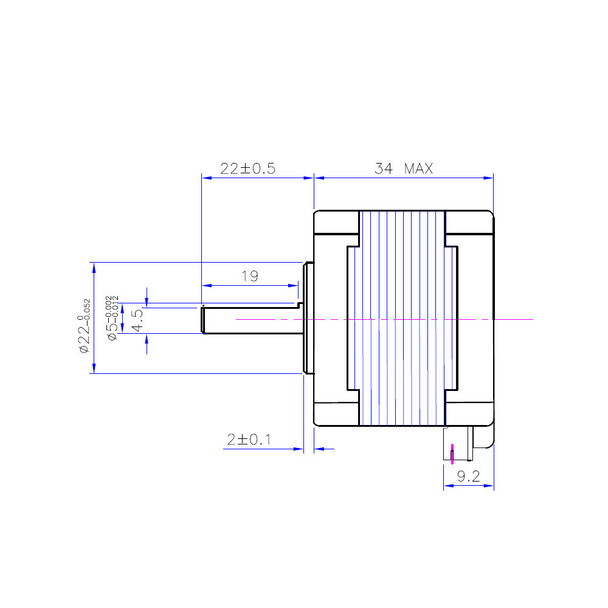 NEMA17 34mm 0.9 Degree Temperature Stepper Motor 3D Printer Spare Parts