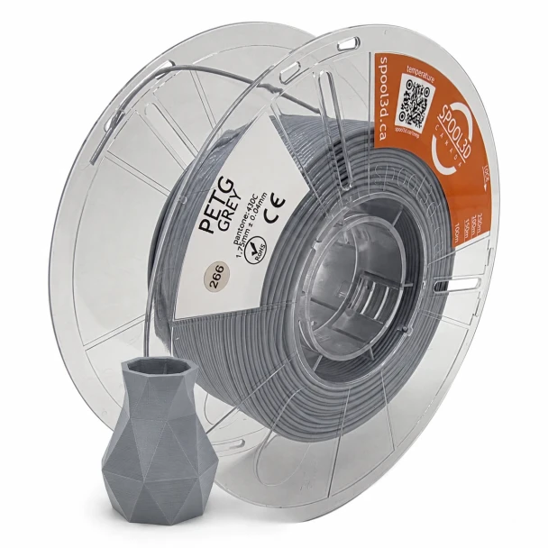 Spool3D grey Pantone 430 C PETG 500g filament spool compatible with AMS and CFS