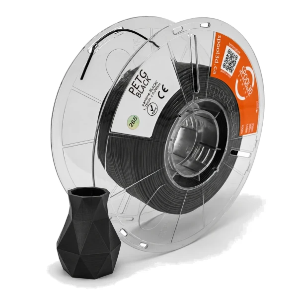 Spool3D black PETG 500g filament spool compatible with AMS and CFS