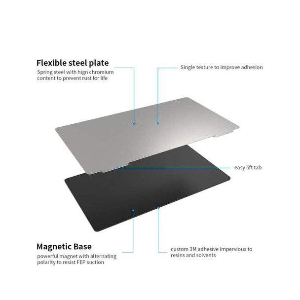 Flexible Stainless Spring Steel Build Plate for Creality LD-002R and LD-002H - 3D Printer Spare Parts