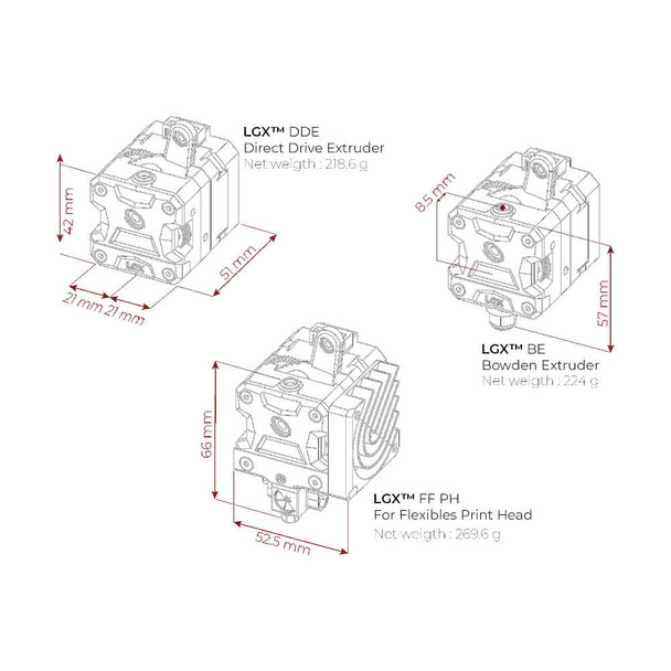 Bondtech LGX™ Large Gears eXtruder - 3D Printer Spare Parts