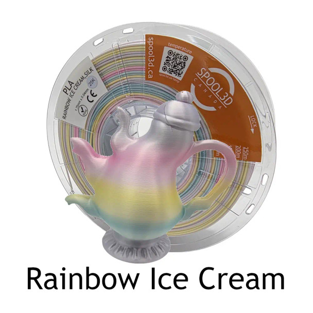 PLA Rainbow Silk - 1.75mm 3D Printer Filament